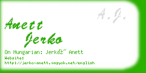 anett jerko business card